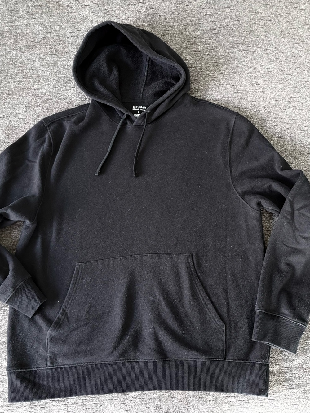 Mens black hoodie sweater size large - tek gear